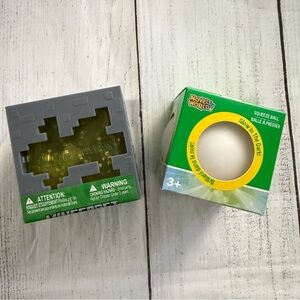Minecraft Jelly Cube Yellow Squishy & Glow in the Dark Squishy Bundle